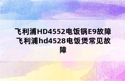 飞利浦HD4552电饭锅E9故障 飞利浦hd4528电饭煲常见故障